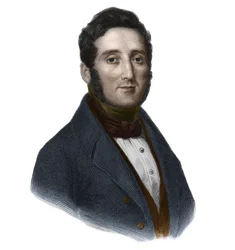 Retrato do Conde Hippolyte François Jaubert (1798-1874), político e botânico francês. in "Livro dos Oradores" de Louis de Cormenin Timon. 1842. Coleção privada.