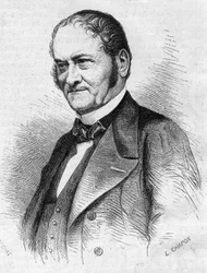 Retrato do Dr. Jules Cabarrus (1801-1870), médico francês. Gravura em "Le Monde Illustré" n°685 de 28 de Maio de 1870.