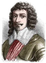 Retrato do Duque Henrique II de Montmorency (Montmorenci) (1595-1632) Gravura do final do século XIX