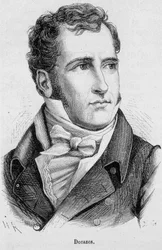 Retrato de Elie Duc de Decazes e Gl¿cksberg (1780 - 1860), político francês - em "A História da França" de Henri Martin