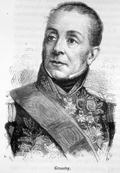 Retrato de Emmanuel, Marquês de Grouchy, Marechal da França (1766 - 1847) - em "A História da França" de Henri Martin