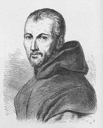 Retrato do Padre Mersenne (1588 - 1648) - em “” Álbum da Ciência; estudiosos ilustres; Grandes descobertas ”” ”1896.