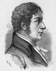 Retrato de François (Francesco) Zambeccari (1756-1812), aeronauta francesa - em "Album of Science; ilustres estudiosos; Grandes Descobertas" 1896.
