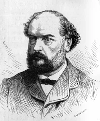 Retrato de François Desire Bancel (1822-1871), político francês. Gravura em "Le Monde Illustré" n°634 de 5 de junho