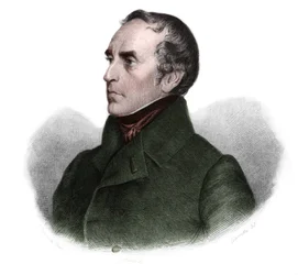 Retrato de François Guizot (1787-1874), historiador e estadista francês. in "LIBRE DES SPORERS" de Louis de Cormenin Timon. 1842. Coleção particular.