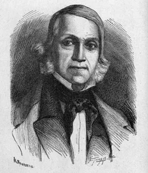 Retrato de François Sudre, inventor da telegrafia musical - em “” Album de la Science; estudiosos ilustres; Grandes descobertas ”” ”1896.