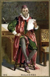 Retrato de François de Malherbe (1555-1628). Cromolitografia do século XIX.