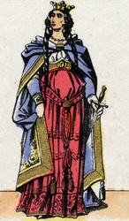 Retrato de Fredegonde, Rainha de Neústria (545-597).
