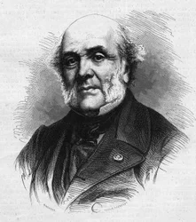 Retrato de Frederic Auguste Demetz (1796-1873), advogado francês, fundador da colônia agrícola e penitenciária de Mettray, com o objetivo de reabilitar jovens delinqüentes. Gravura em "Le Monde Illustré" n°866 de 15 de Novembro