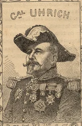Retrato do general francês Jean-Jacques Uhrich - 1870-71 (gravura)
