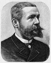Retrato de Gaston Tissandier (1843 - 1899), aeronauta francesa - no "Album de la Science; ilustres estudiosos; Grandes disouvertes" 1896.