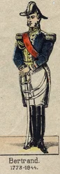 Retrato do General Henri-Gatien Bertrand (1773-1844), Conde do Império. Imagem de Epinal do final do século XIX.