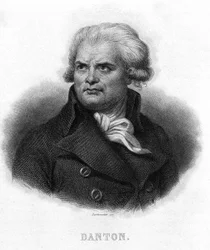 Retrato de George Jacques Danton (1759 - 1794) - em “” Revolution française ”” de Thiers. século 19