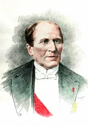 Retrato de Georges Eugene Haussmann chamado Barão Haussmann (1809 - 1891) prefeito do Sena durante o Segundo Império. Gravura do século XIX. Colecção privada.