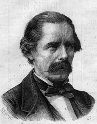 Retrato de Henry Thompson (1820-1904), médico inglês, cirurgião de Napoleão III. Gravura em "Le Monde Illustré" n°825 de 1 de Fevereiro de 1873.