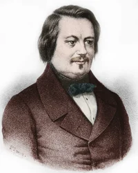 Retrato de Honore de Balzac (1799-1850), romancista francês.