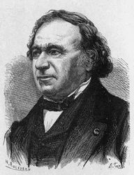 Retrato de Jean Baptiste Dumas (1700 - 1884) - em "Álbum de Ciências; ilustres estudiosos; Grandes Descobertas" 1896.