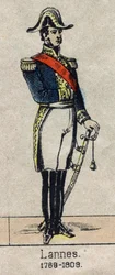 Retrato de Jean Lannes, Duque de Montebello, Marechal da França (1769-1809) Imagem de Epinal do final do século XIX.