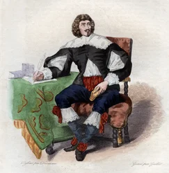 Retrato de Jean Louis Guez de Balzac (1597-1654), autor francês.