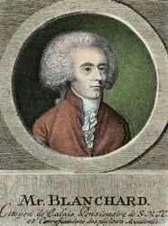 Retrato de Jean Pierre (Jean-Pierre) Blanchard (1753-1809), aeronaut francês.