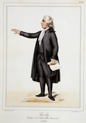 Retrato de Jean Sylvain Bailly (1736 - 1793) - em "Collection de costumes, armes et meubles pour la histoire de la revolution francaise et de l