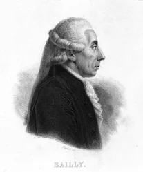 Retrato de Jean Sylvain Bailly (1736 - 1793) - em "Revolution francaise" de Thiers. Século XIX