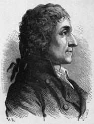 Retrato de Joseph-Louis Proust (1754 - 1826), químico francês - no "Album de la Science; cientistas ilustres; Grandes descobertas" 1896.