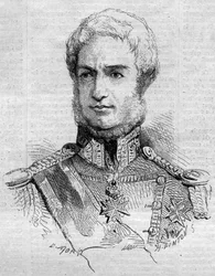 Retrato de Leopold II (1797 - 1870), Grão-Duque da Toscana. Gravura em "Le Monde Illustré" n°108 de 7 de Maio de 1859.
