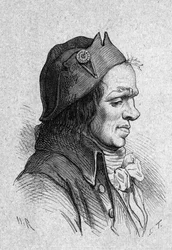 Retrato de Louis Jean Joseph Leonard BOURDON DE LA CROSNIERE (1754-1807) Deputado eleito do Loiret à Convenção e diretor principal dos hospitais militares.