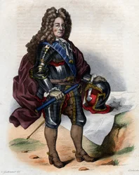 Retrato de Louis Joseph de Bourbon, duque de Vendome (1645-1712), comandante militar francês e marechal da França.