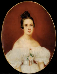 Retrato de Marie-Célestine De Gas, mãe de Edgar Degas, c.1832-34