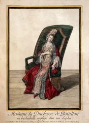 Retrato de Marie Anne Mancini (gravura do século XVIII)