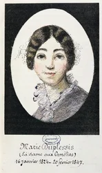 Retrato de Marie Duplessis (1824-1847) Também conhecida como A Dama com Camelias, 1847