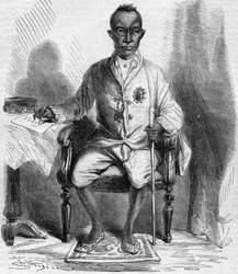 Retrato de Mongkut (Rama IV ou Phrachomklao) (1804-1868), Rei do Sião (hoje, Tailândia). Gravura em "Le Monde Illustré" n°222 de 13 de Julho de 1861.