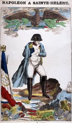 Retrato de Napoleão Bonaparte em St. Helena. Imagem de Epinal
