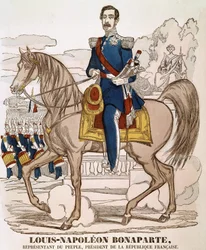 Retrato de Napoleão III - representante do povo, Presidente da República Francesa. (Charles Louis Napoleon Bonaparte) (1808 - 1873). Imagem espinhal.