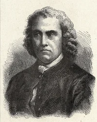 Retrato de Pierre Charles Le Monnier, astrônomo francês (1715 - 1799) - no "Album de la Science; cientistas ilustres; Grandes descobertas" 1896.
