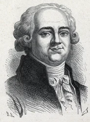 Retrato de Pierre Louis Manuel, político francês (1751-1793), deputado do Sena na Convenção Nacional. Gravura de 1889. Coleção particular.