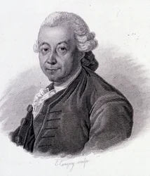 Retrato de Pierre Pepper (1719-1786), explorador francês - em "Retratos de homens úteis".