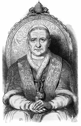 Retrato do Papa Gregoire XVI (Bartolomeo Alberto Cappellari Pape com o nome de Gregório XVI ou Gregorio XVI