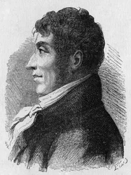 Retrato de Robertson, aeronáutico de origem flamenga - em "Album of Science; Ilustres cientistas; Grandes descobertas" 1896.
