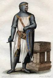 Retrato de Rolão (Roberto I) (860-c. 927-933), líder viquingue e duque da Normandia.