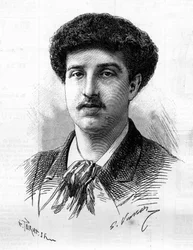 Retrato do Sargento Jules Bobillot (1860-1885), heróis coloniais da escola da Terceira República.