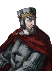 Retrato de Simon IV de Montfort, 5º Conde de Leicester (1150-1218), nobre francês.