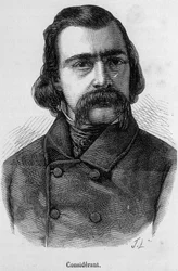 Retrato de Victor Recital (1808 - 1893) Filósofo e economista francês - em “” L&39;Histoire de France ”” de Henri Martin