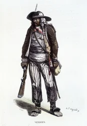 Retrato de um vendean contra-revolucionário.