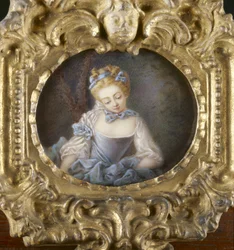 Retrato, de, um, mulher jovem