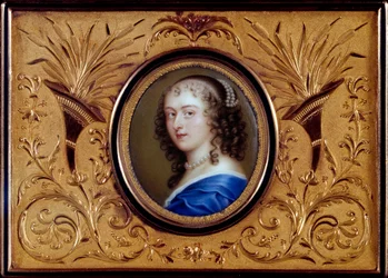 Retrato da escritora francesa Anne "Ninon" do Enclos (ou Ninon de Lenclos ou Ninon de Lanclos)