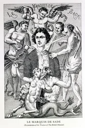 Retrato do marquês de Sade rodeado de demónios