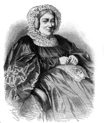 Retrato da Marquesa de La Rochejaquelein (nee Marie Louise Victoire de Donnissan ou Donissan) (1772-1857), escritora francesa. Gravura de 1858.
